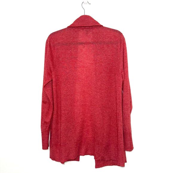 Eileen Fisher Tencel Merino Wool Alpaca Open Front Heathered Cardigan - M - Picture 2 of 4